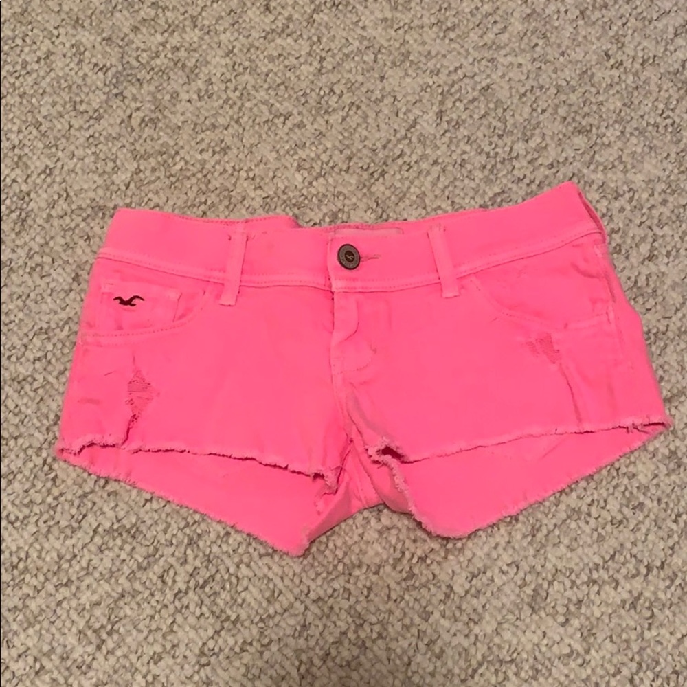 Hot Pink Low-Rise Shorts